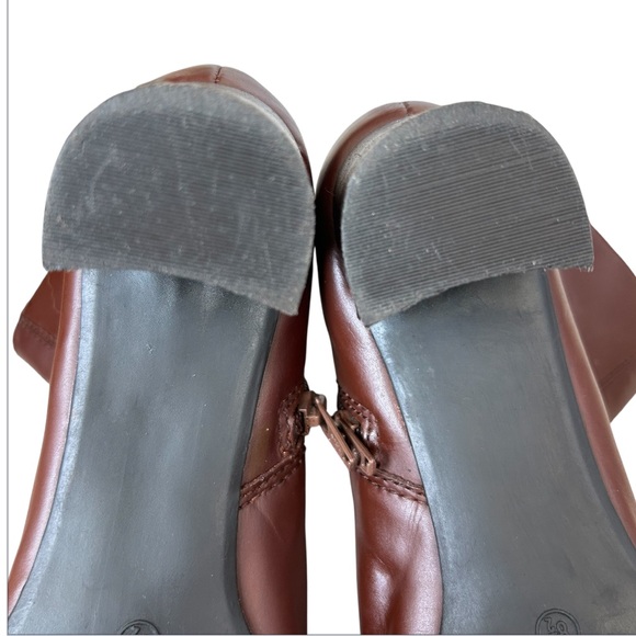 ANN MARINO Women's Carrie Boot Camel/Cognac Ankle Slim Silhouette Sq. Toe‎ 8.5 - Picture 13 of 15